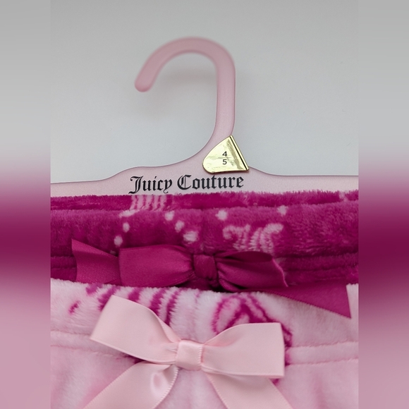NWT Juicy Girls (Size 4/5) 2-Pack Fleece Pyjama Bottoms/Boxers/Shorts/Sleep Set - Picture 10 of 13